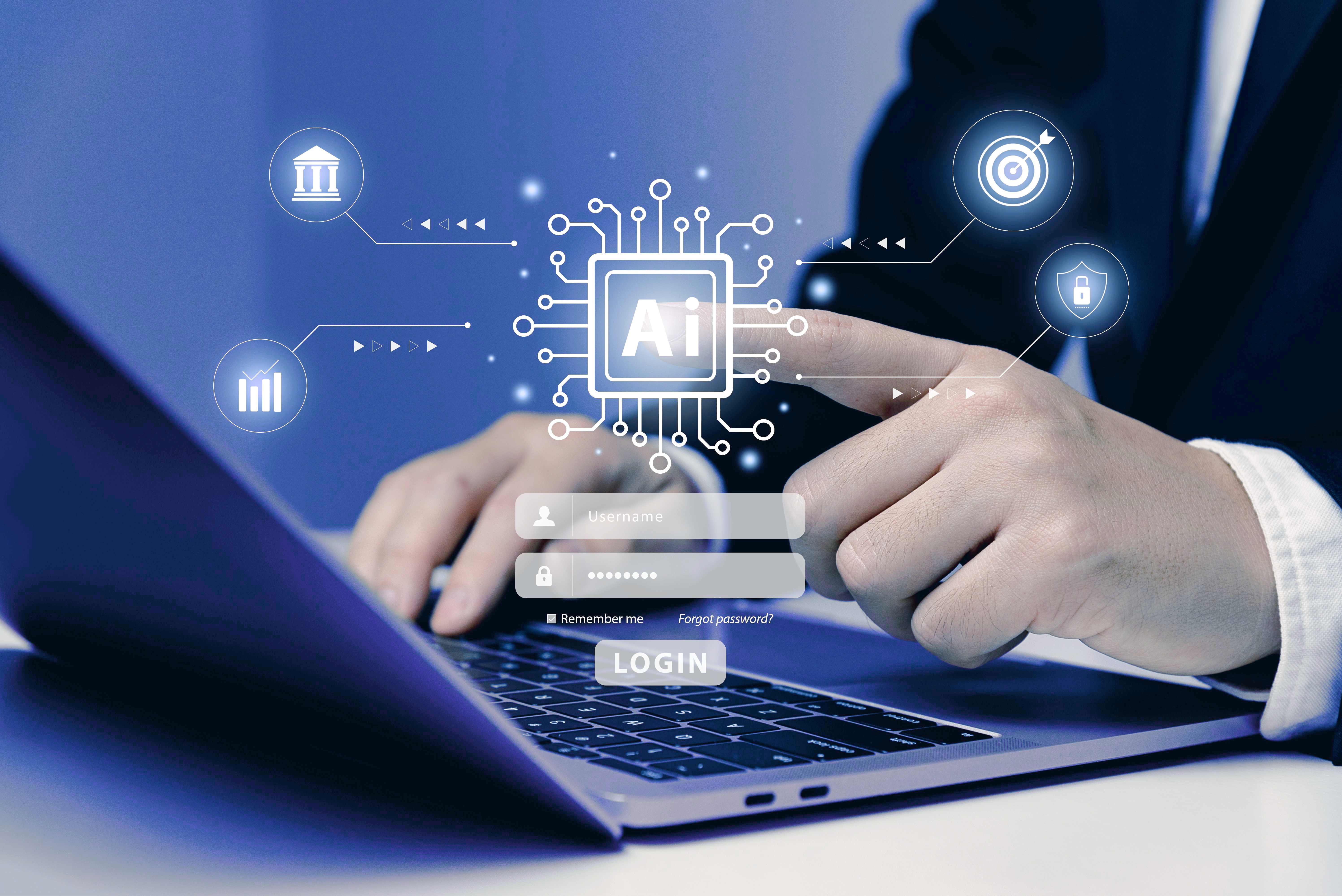 ai cybersecurity featured image of ai with laptop
