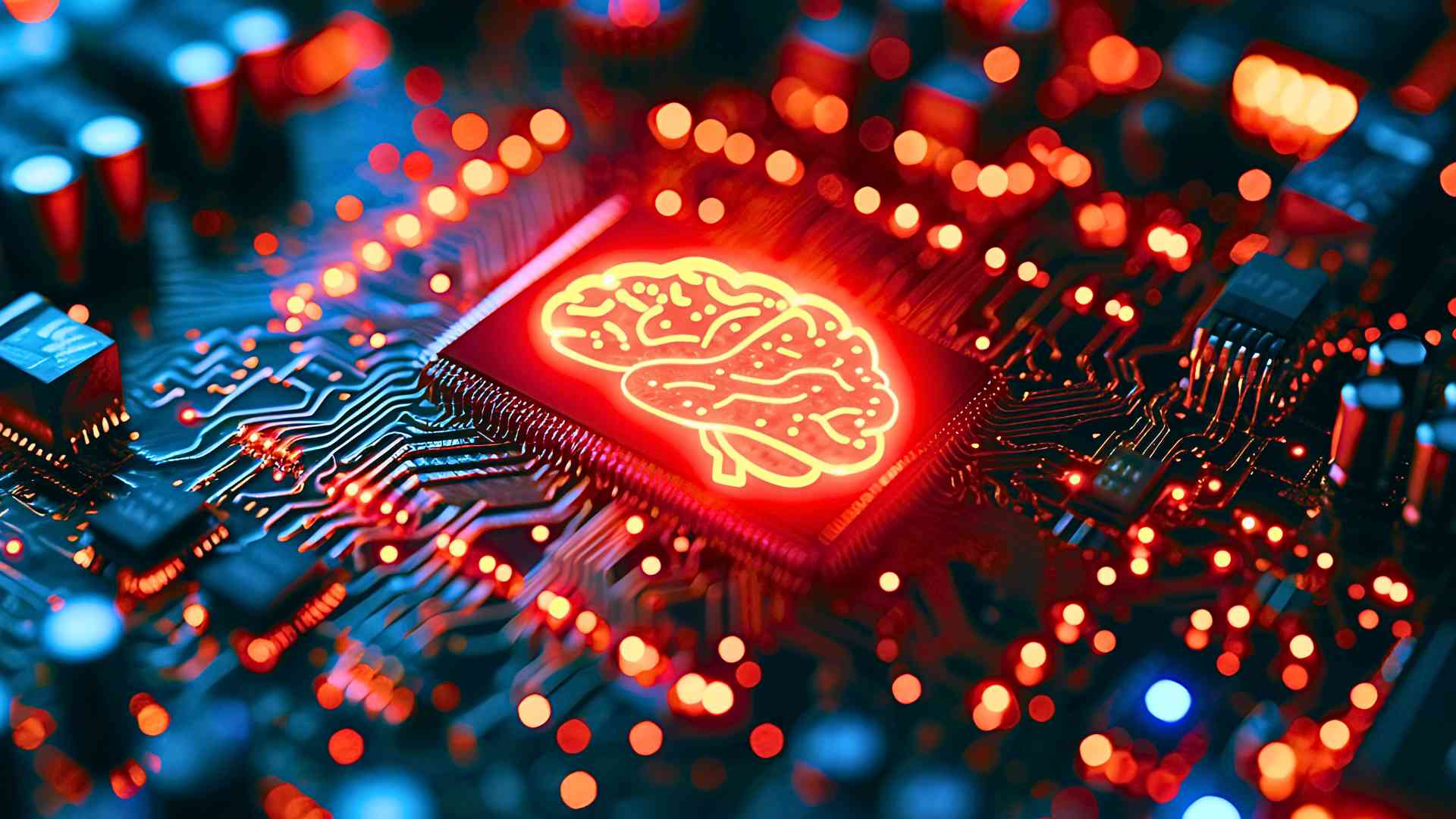 light up brain graphic on a motherboard signifying benefits of managed it services in newcastle