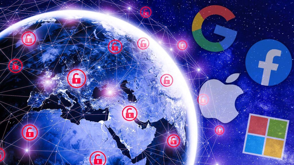 earth with large number of unlocked padlocks symbolising the data breach of 16 BILLION Login Credentials Stolen