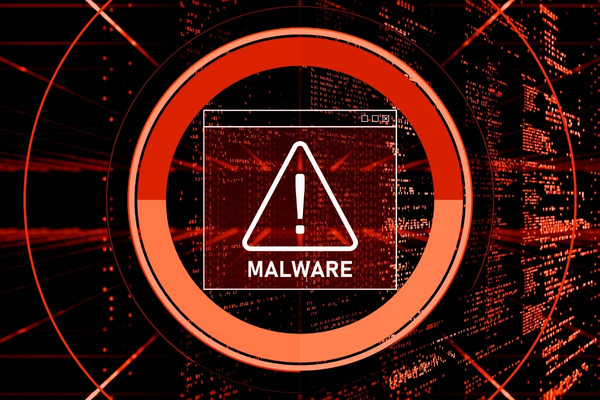 large malware warning symbol
