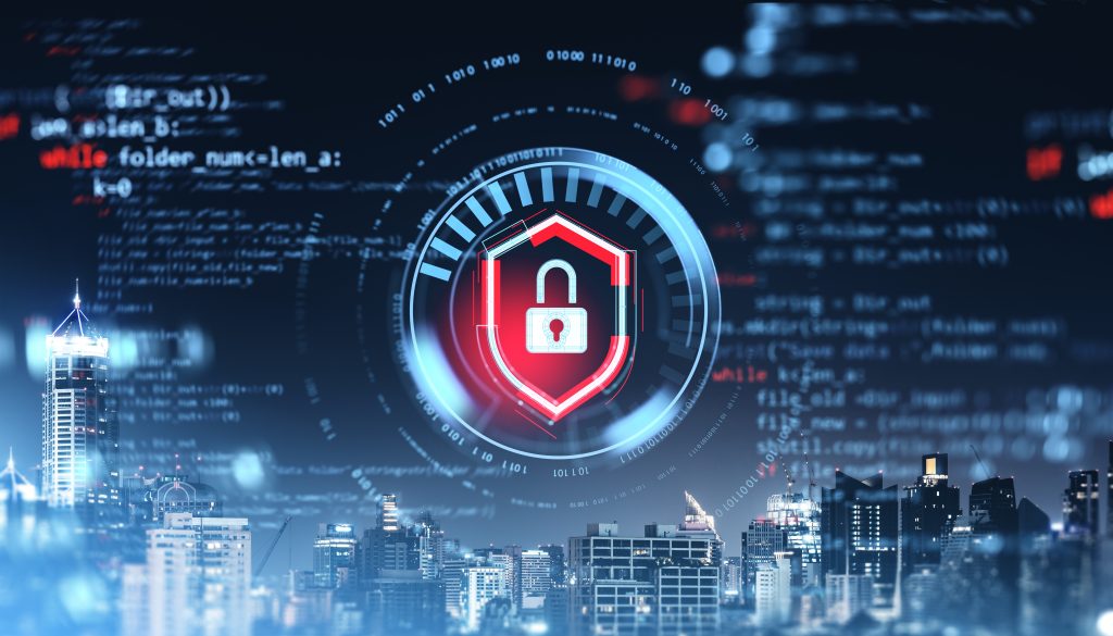 A,Digital,Padlock,Shield,Icon,With,Binary,Codes,And,Programming