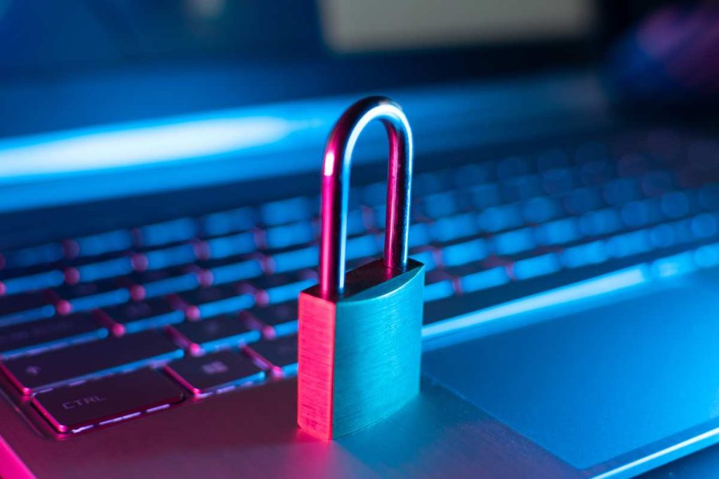 padlock symbolising cybersecurity